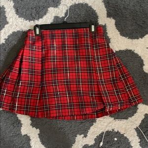 plaid skirt